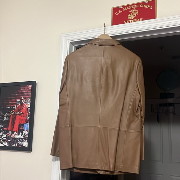 New Brown “Butter Leather” JoS. A. Bank Sport Jacket Size Large. New. - Picture 4 of 6